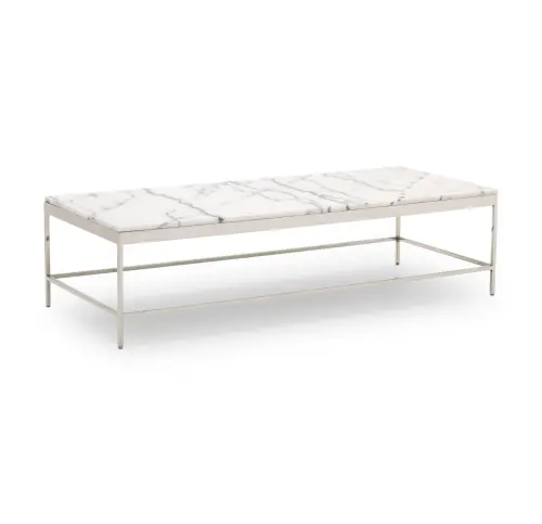 Vienna Rectangle Coffee Table - Marble/Steel