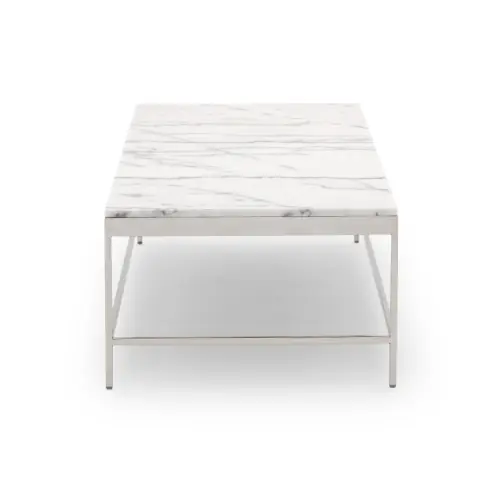 Vienna Rectangle Coffee Table - Marble/Steel