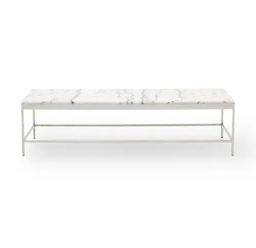Vienna Rectangle Coffee Table - Marble/Steel