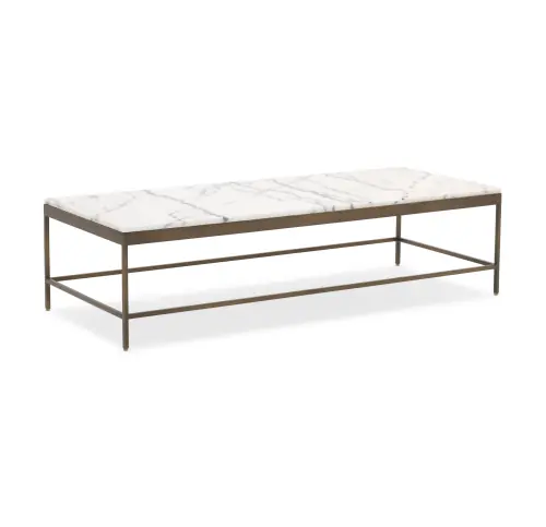 Vienna Rectangle Coffee Table - Marble/Antique