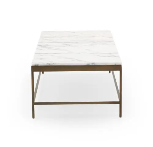 Vienna Rectangle Coffee Table - Marble/Antique