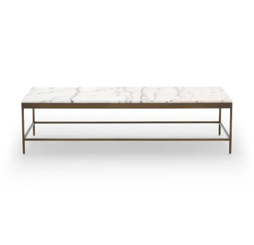 Vienna Rectangle Coffee Table - Marble/Antique