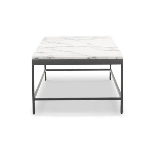 Vienna Rectangle Coffee Table - Marble/Pewter