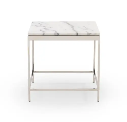 Vienna Side Table - Marble/Stainless Steel
