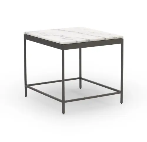 Vienna Side Table - Marble/Pewter