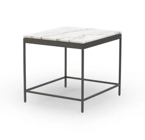 Vienna Side Table - Marble/Pewter