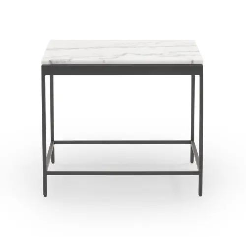 Vienna Side Table - Marble/Pewter