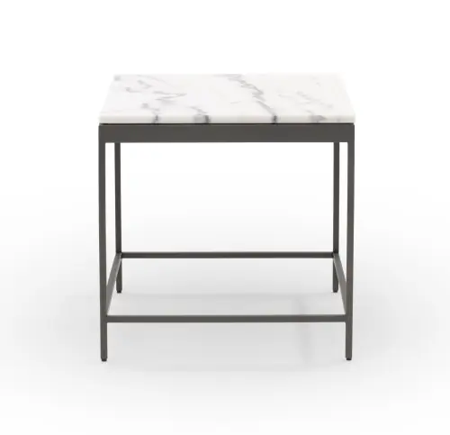 Vienna Side Table - Marble/Pewter