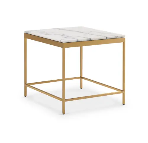 Vienna Side Table - Marble/Brushed Brass