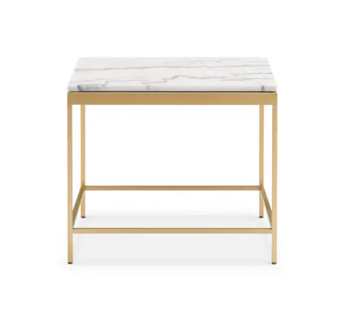 Vienna Side Table - Marble/Brushed Brass