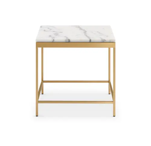 Vienna Side Table - Marble/Brushed Brass