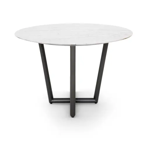 Modern Oval Dining Table - White/Pewter