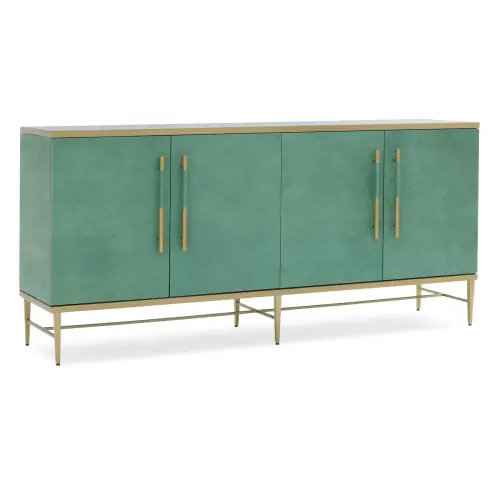 Celine Media Console - Verdigris Green