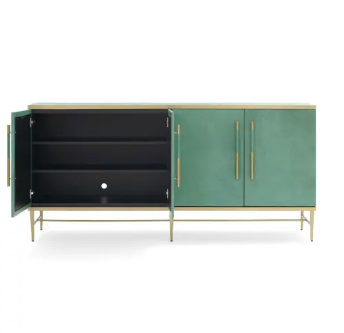 Celine Media Console - Verdigris Green