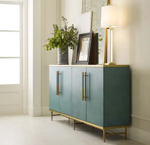 Celine Media Console - Verdigris Green