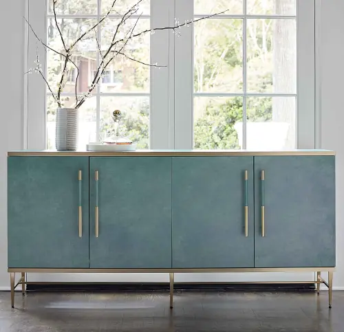Celine Media Console - Verdigris Green