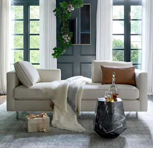 Delta Pull-Up Table - Matte Black Faux Marble