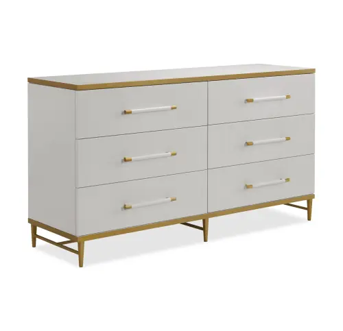 Celine 6-Drawer Dresser - Cream