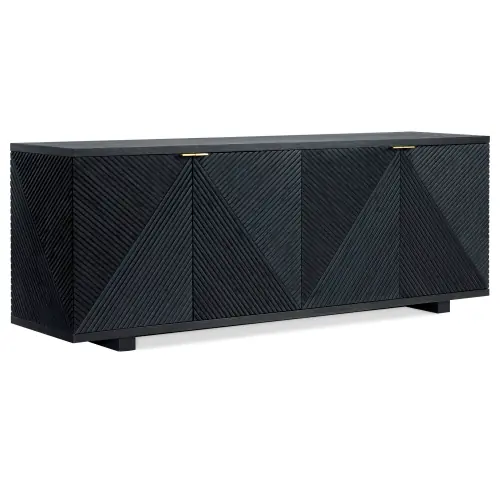 Miles Media Console - Carbon Oak
