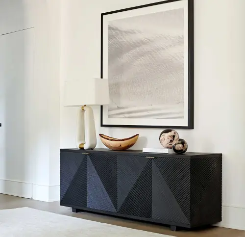 Miles Media Console - Carbon Oak