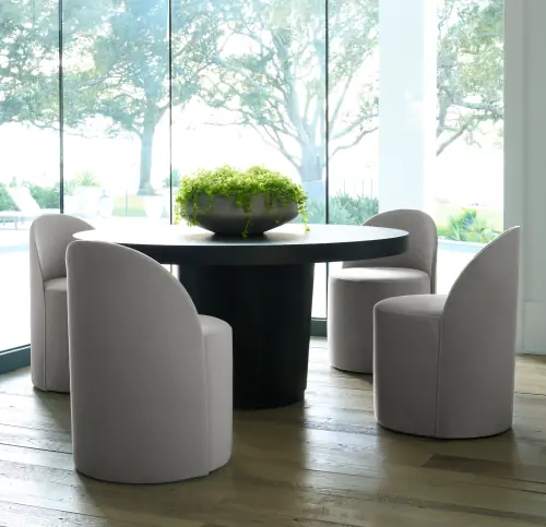 Tate Round Dining Table - Carbon Oak