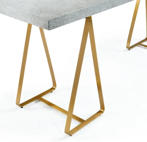 Clark Console - Gray/Brass