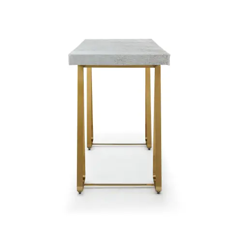 Clark Console - Gray/Brass