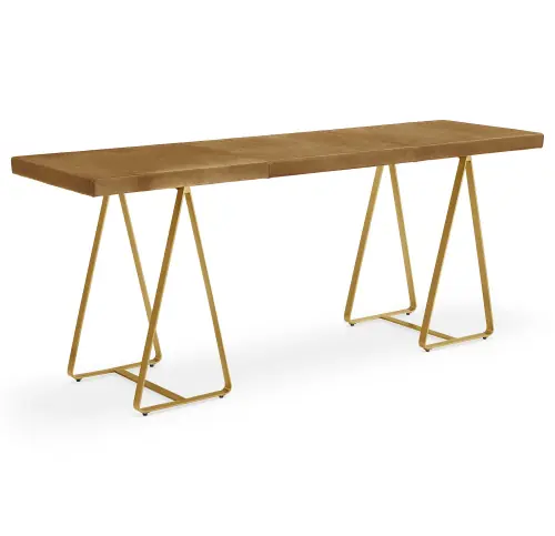 Clark Console - Beige/Brass