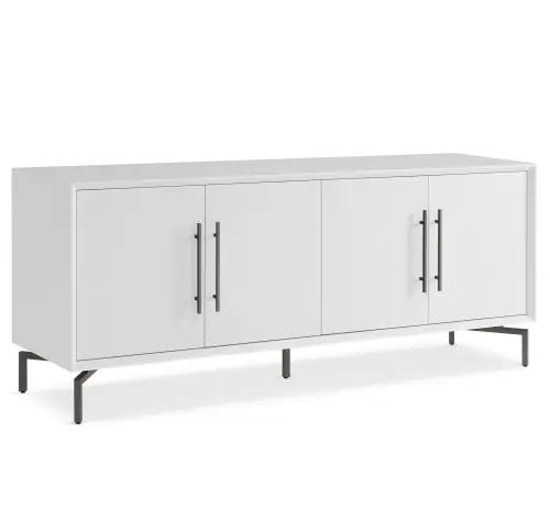 Ming Media Cabinet - White/Pewter