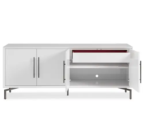 Ming Media Cabinet - White/Pewter