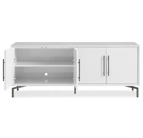Ming Media Cabinet - White/Pewter