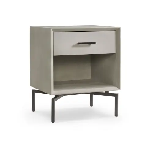 Ming Nightstand - Gray/Pewter