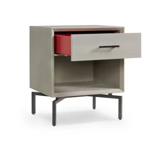 Ming Nightstand - Gray/Pewter