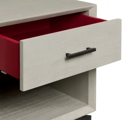 Ming Nightstand - Gray/Pewter