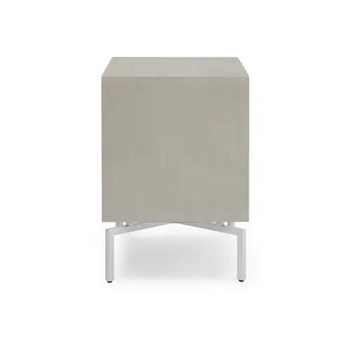 Ming Nightstand - Gray/Steel