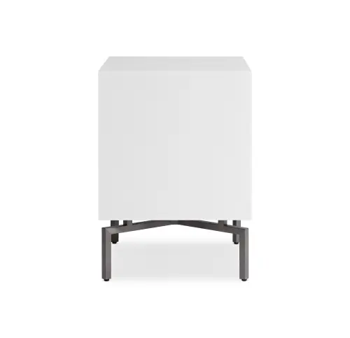 Ming Nightstand - White/Pewter