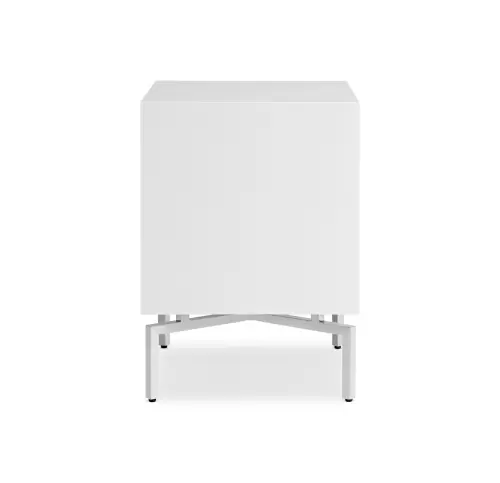 Ming Nightstand - White/Steel