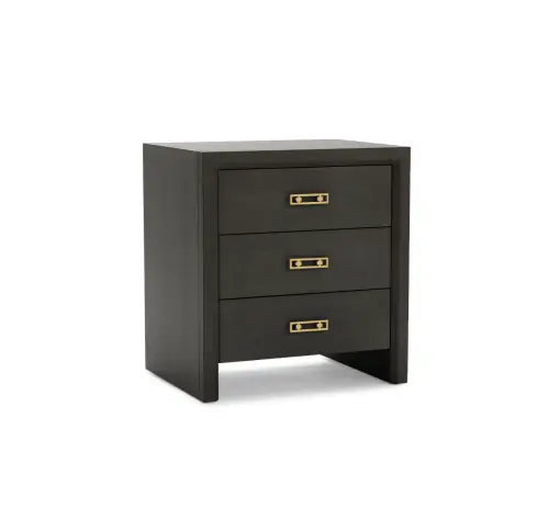 Malibu Small 3-Drawer Side Table - Carbon Oak