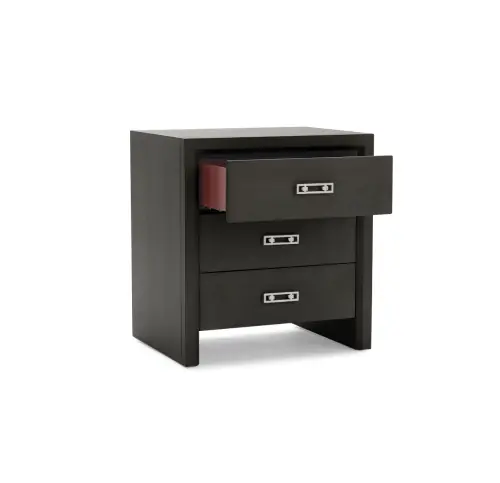 Malibu Small 3-Drawer Side Table - Carbon Oak