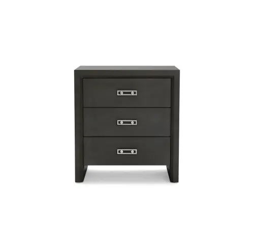 Malibu Small 3-Drawer Side Table - Carbon Oak