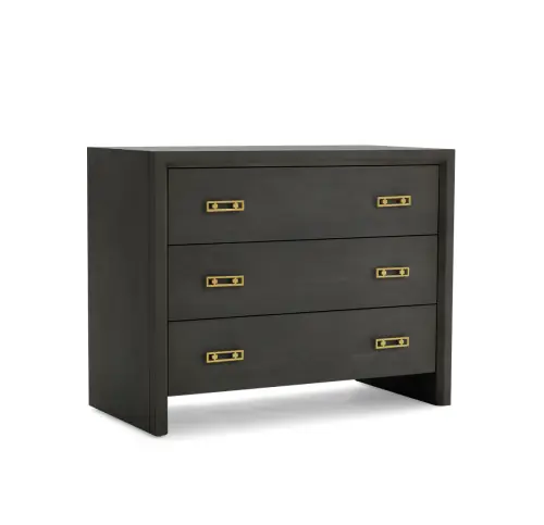 Malibu Large 3-Drawer Side Table - Carbon Oak