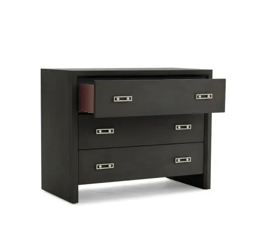 Malibu Large 3-Drawer Side Table - Carbon Oak