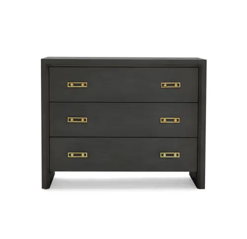 Malibu Large 3-Drawer Side Table - Carbon Oak