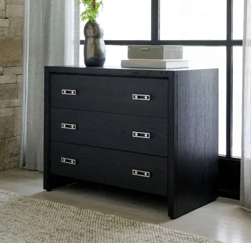 Malibu Large 3-Drawer Side Table - Gray