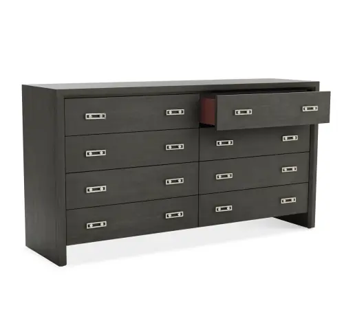 Malibu 8-Drawer Dresser - Carbon Oak