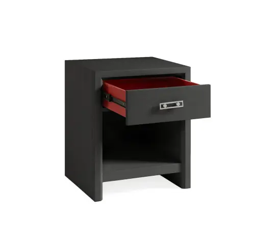 Malibu 1-Drawer Nightstand - Carbon Oak