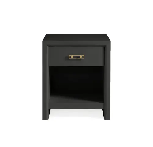 Malibu 1-Drawer Nightstand - Carbon Oak