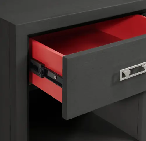 Malibu 1-Drawer Nightstand - Carbon Oak