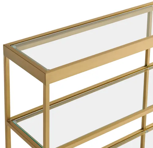 Vienna XL Low Bookcase - Brushed Brass