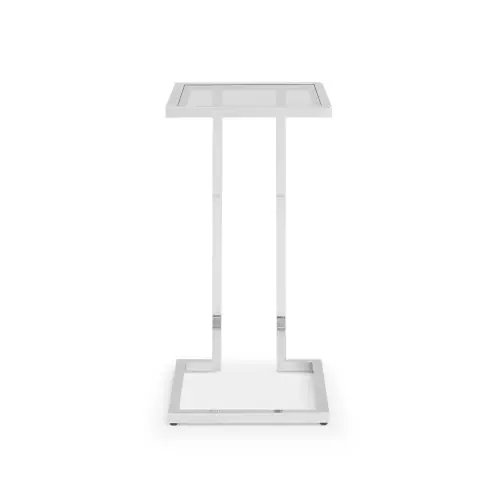 Vienna Pull-Up Table - Glass/Stainless Steel